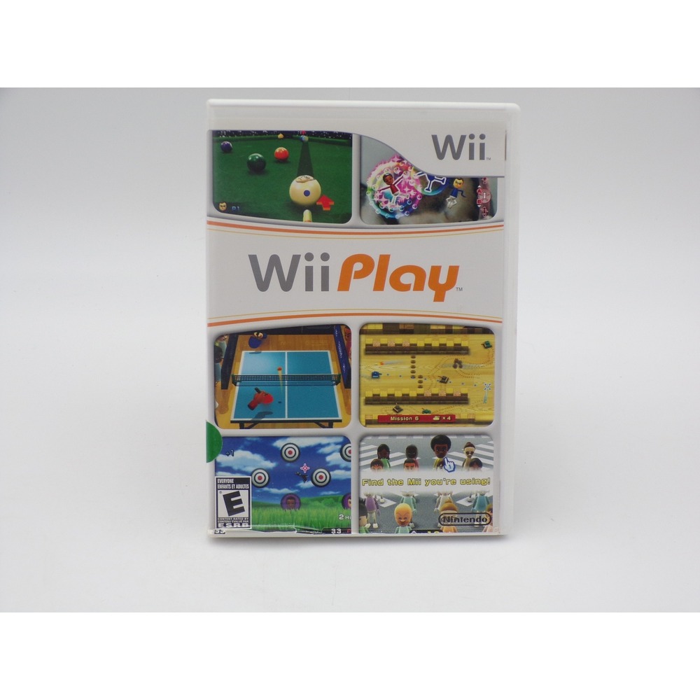 Nintendo Wii Play Video Game USA White Case Manual Included 2007 E Rated